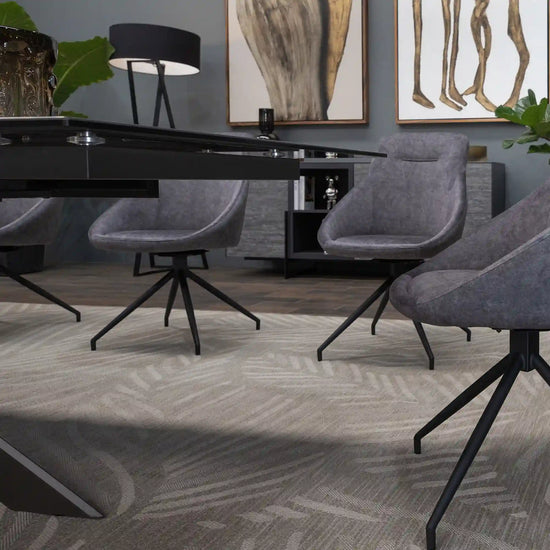 Mesa Con Extensión Westbourne + 6 Sillas Giratorias Westbourne