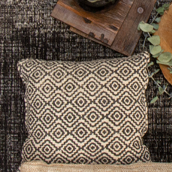 Cojín Natural 40X40 DiseñO 5 Con Cordón A Los Lados