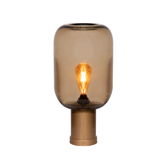 Lámpara Tokio Carolina Ch Smoke Base Dorada