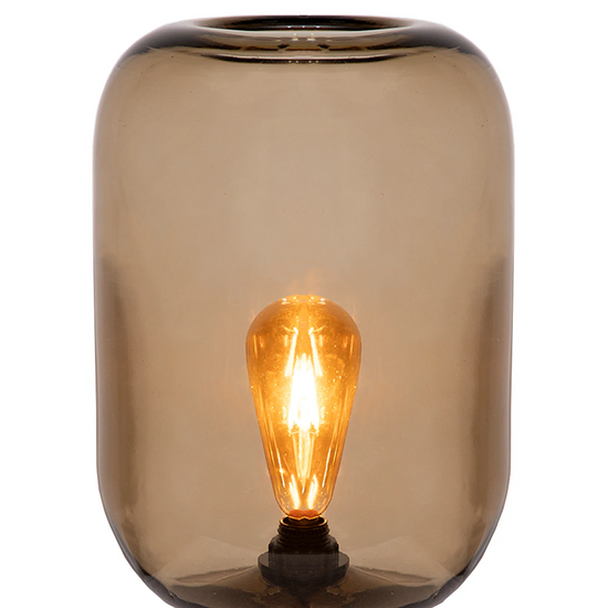 Lámpara Tokio Carolina Ch Smoke Base Dorada