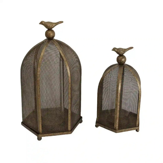 Set De 2 Jaulas Metalicas Decorativas Pajaretto