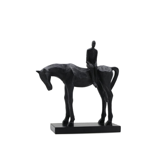 Escultura Decorativa Caballo Y Hombre