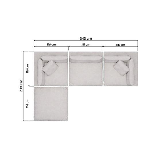 Sofá extendido Vollga