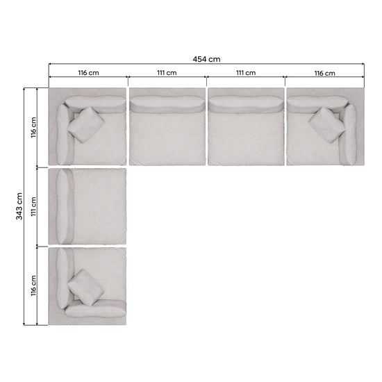 Sala En Escuadra de 6 Módulos Vollga