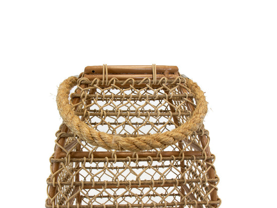 Linterna Ma041 Con Asa Natural Cuadrada Grande