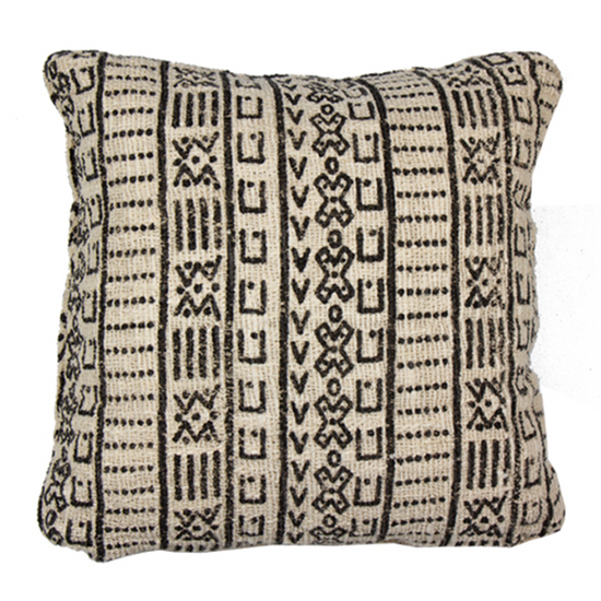 Cojín Natural 40X40 DiseñO 2 Con Cordón En Los Lados