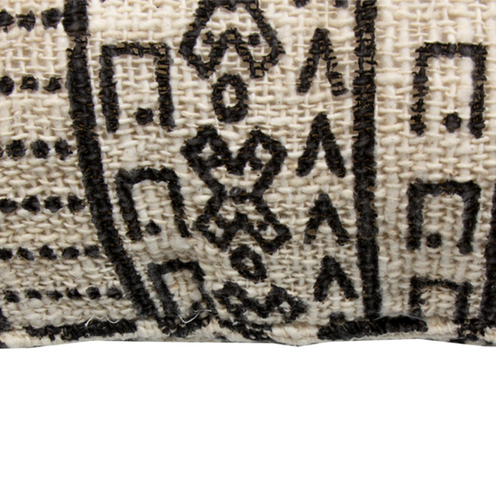 Cojín Natural 40X40 DiseñO 2 Con Cordón En Los Lados