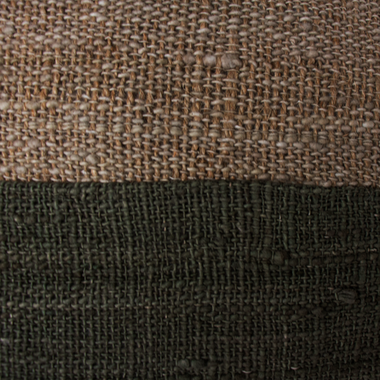 Cojín Mixto 40X40 Café-Verde Con Cordón En Los Lados