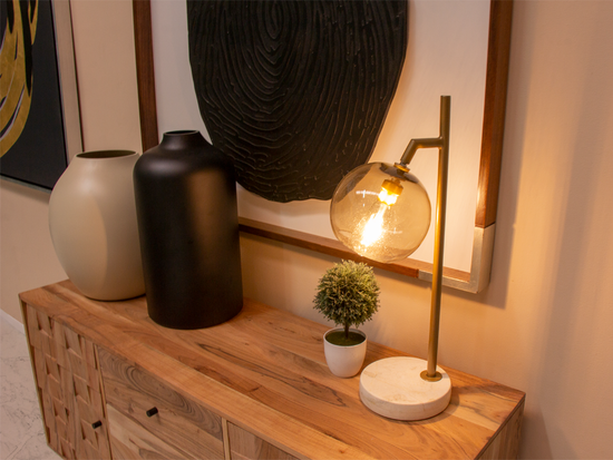 Lámpara De Mesa Irlanda Beige