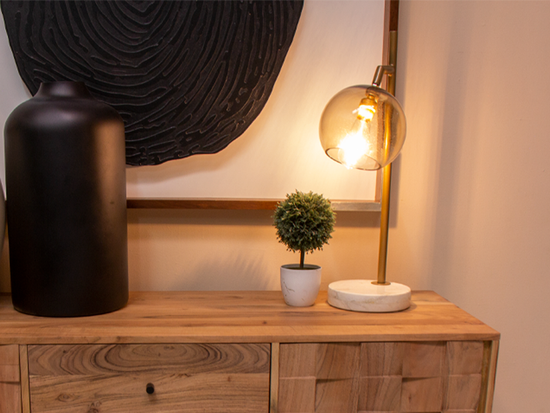 Lámpara De Mesa Irlanda Beige