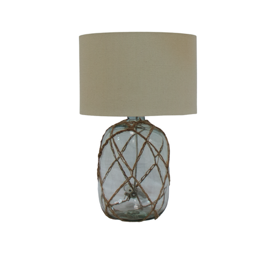 Lámpara Carolina Con Yute Pantalla Beige