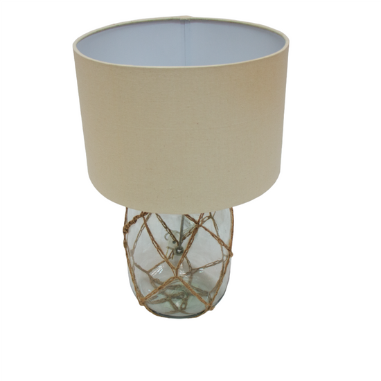 Lámpara Carolina Con Yute Pantalla Beige