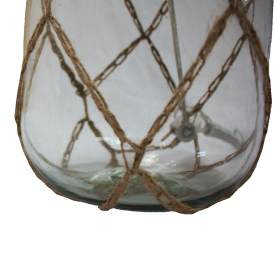 Lámpara Carolina Con Yute Pantalla Beige