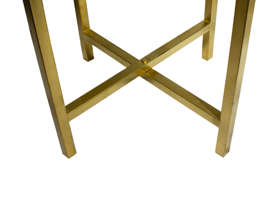 Set De 2 Maceteros Negro Con Dorado Pedestal