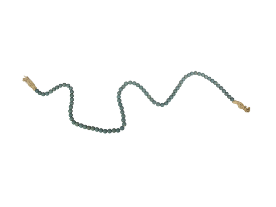 Rosario Decorativo Madera Aurora, Estilo Bohemio Acabado Azul