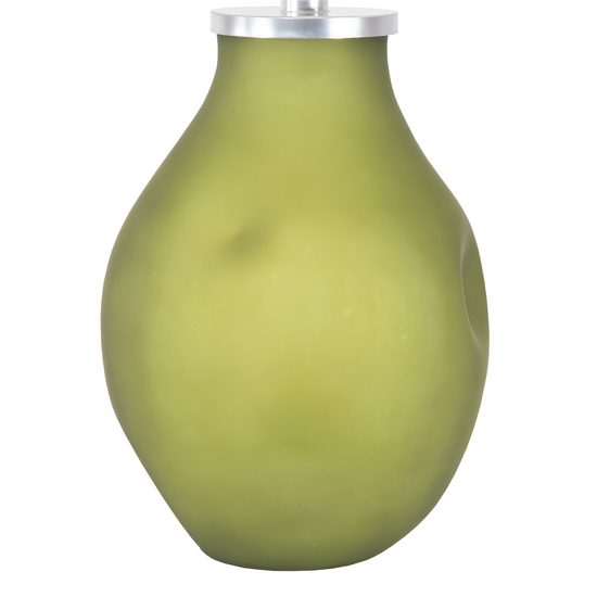 Lámpara Nepal Amorfa Verde Eucalipto Traslucido