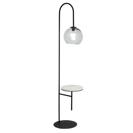 Lámpara Milano Negro Mate Base Marmol