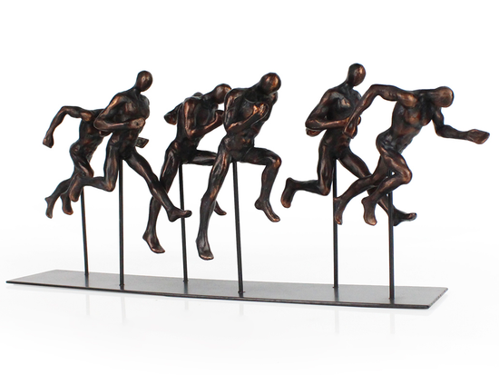 Escultura Decorativa Hombres En Maratón