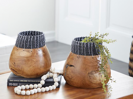 Set 2 Bowl De Teka Y Pastos Marino