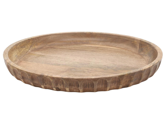 Set 2 Charolas Redondas Japandi Madera