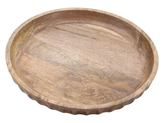 Set 2 Charolas Redondas Japandi Madera