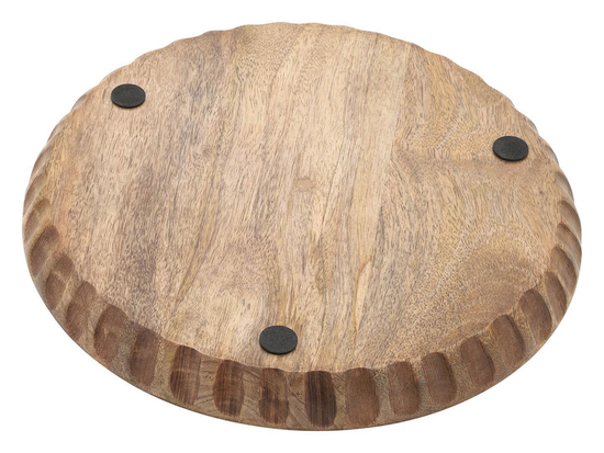 Set 2 Charolas Redondas Japandi Madera