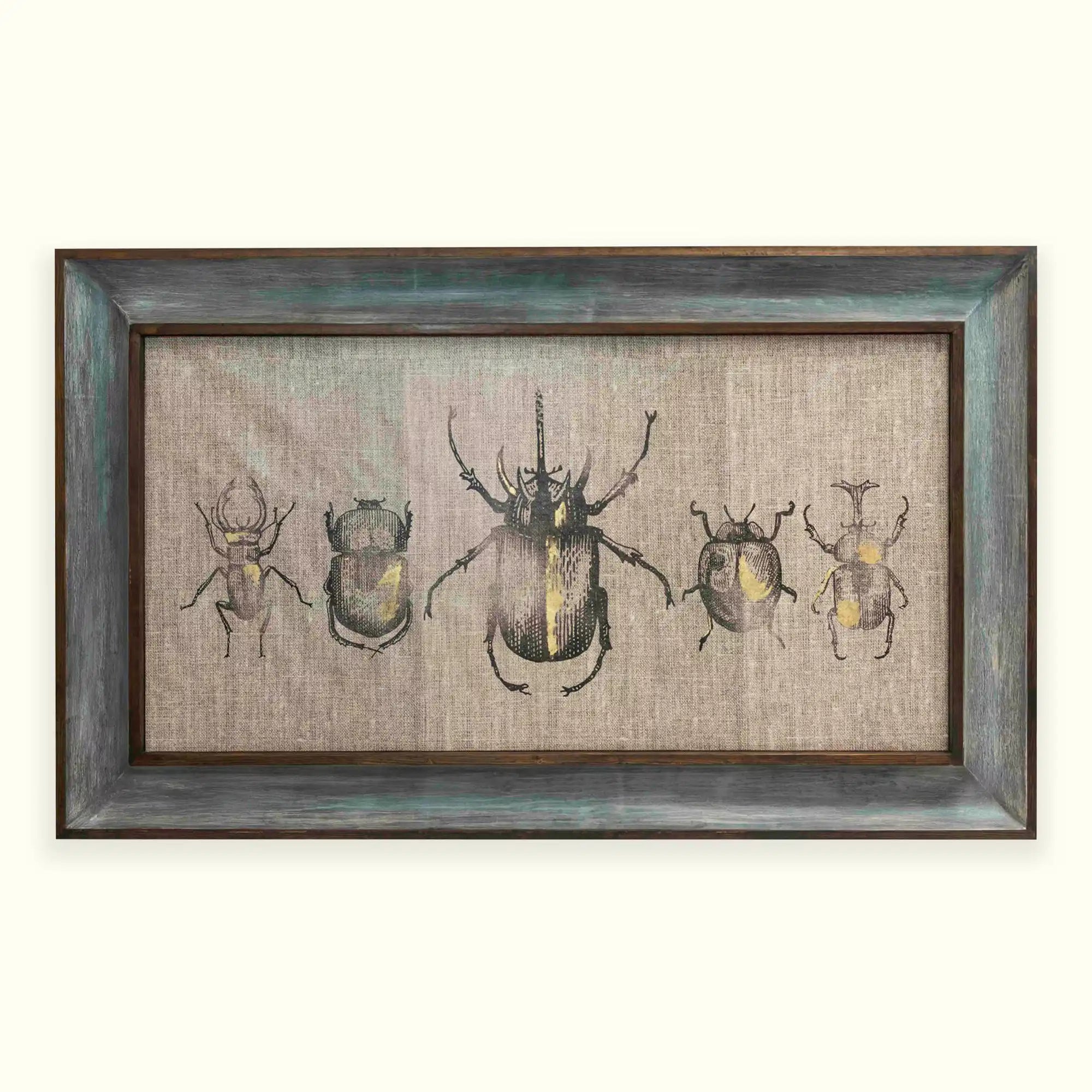 Cuadro Escarabajos Oro