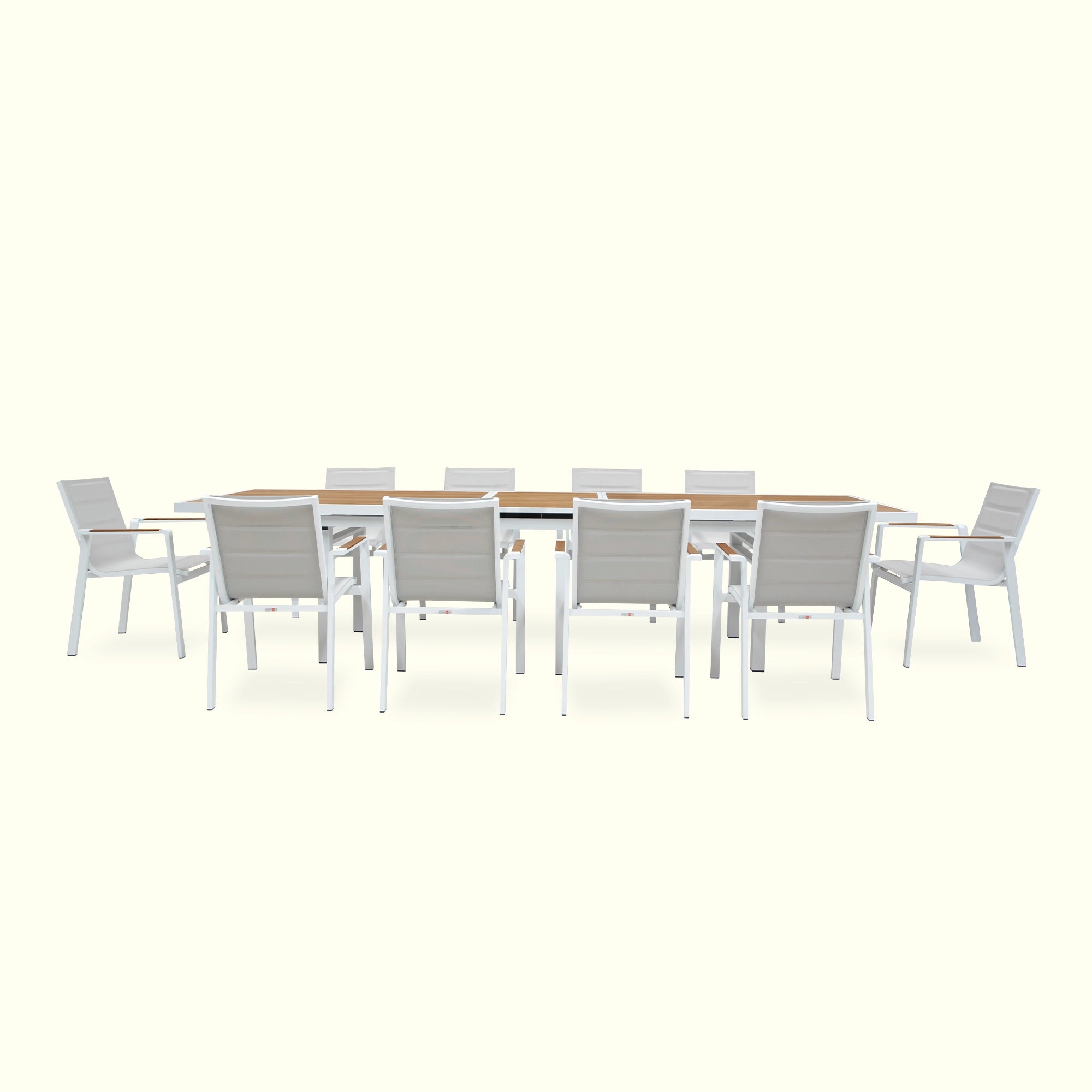 Set Mesa Extendible + 10 Sillas Santorini