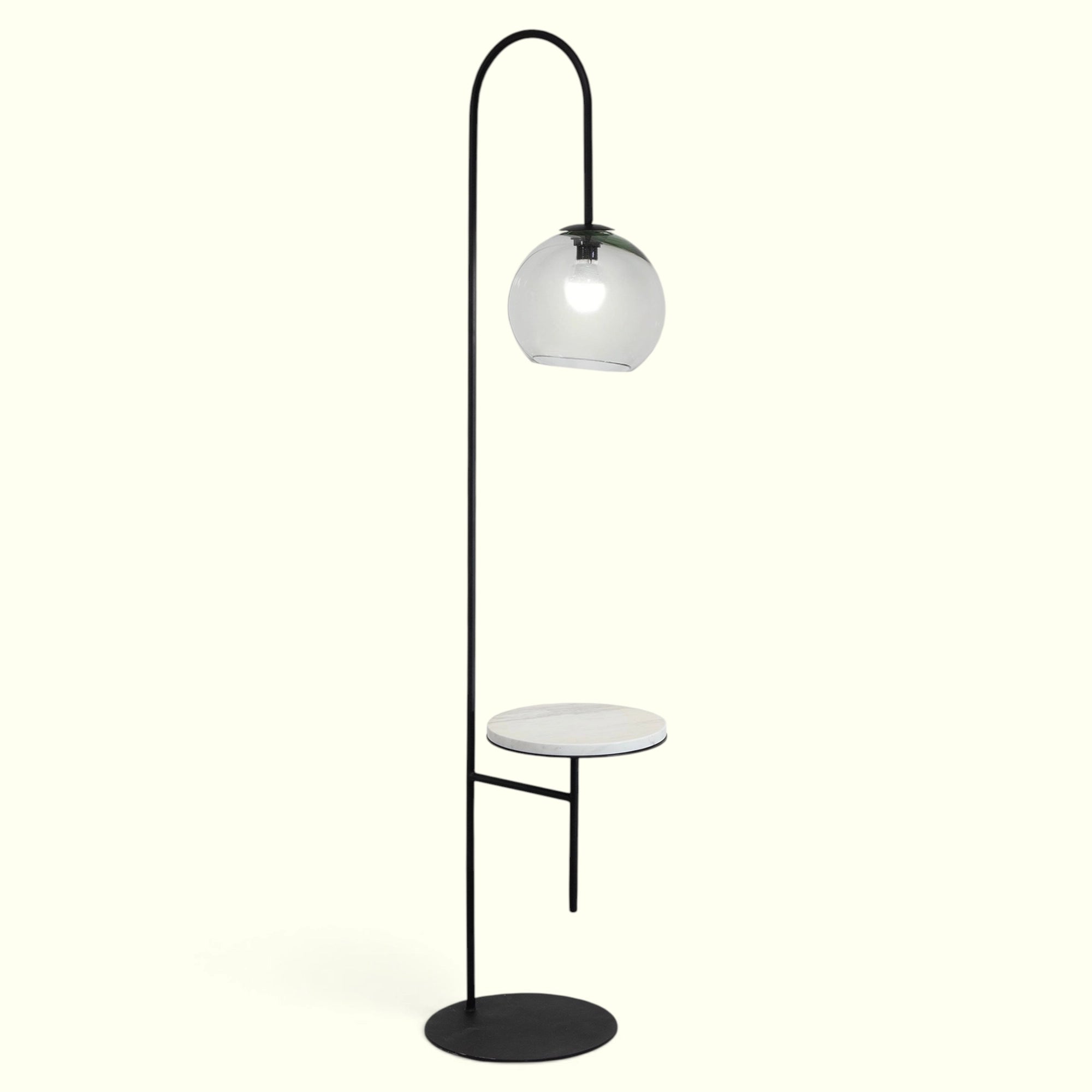 Lámpara Milano Negro Mate Base Marmol