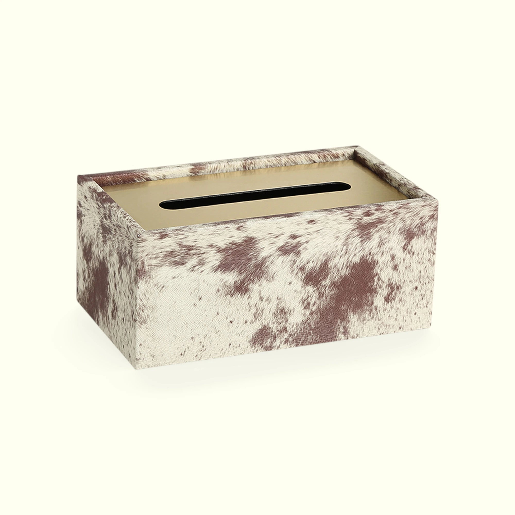 Caja De Pañuelos Con Tapa Dorada