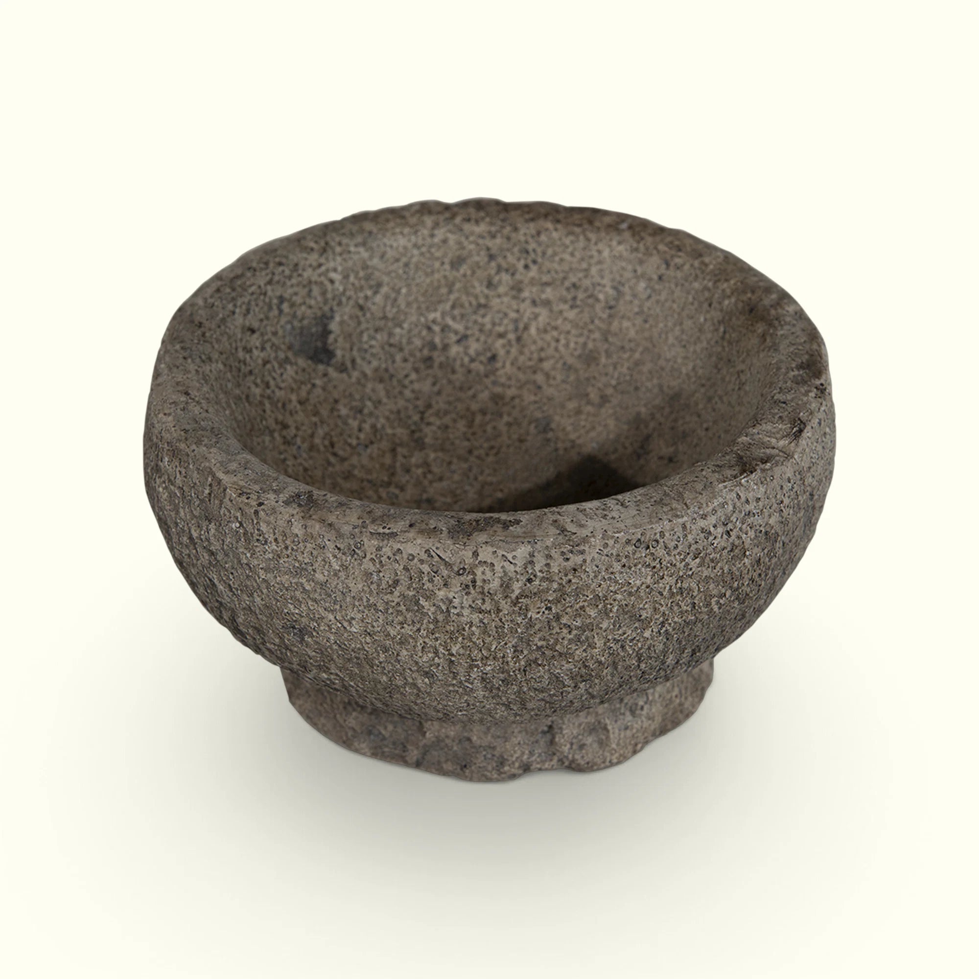 Bowl Con Soporte De Resina Simulacion Piedra I