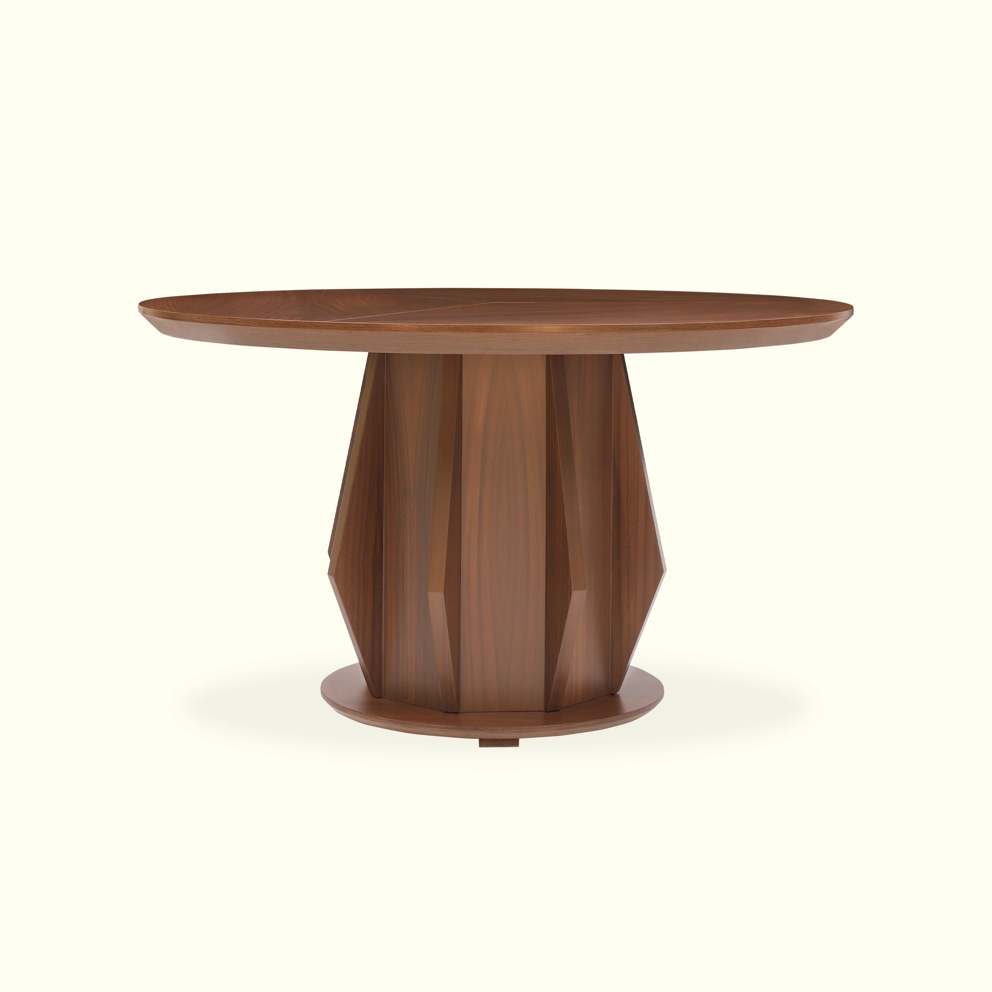 Mesa de Comedor Redonda con Cubierta de Madera Semera