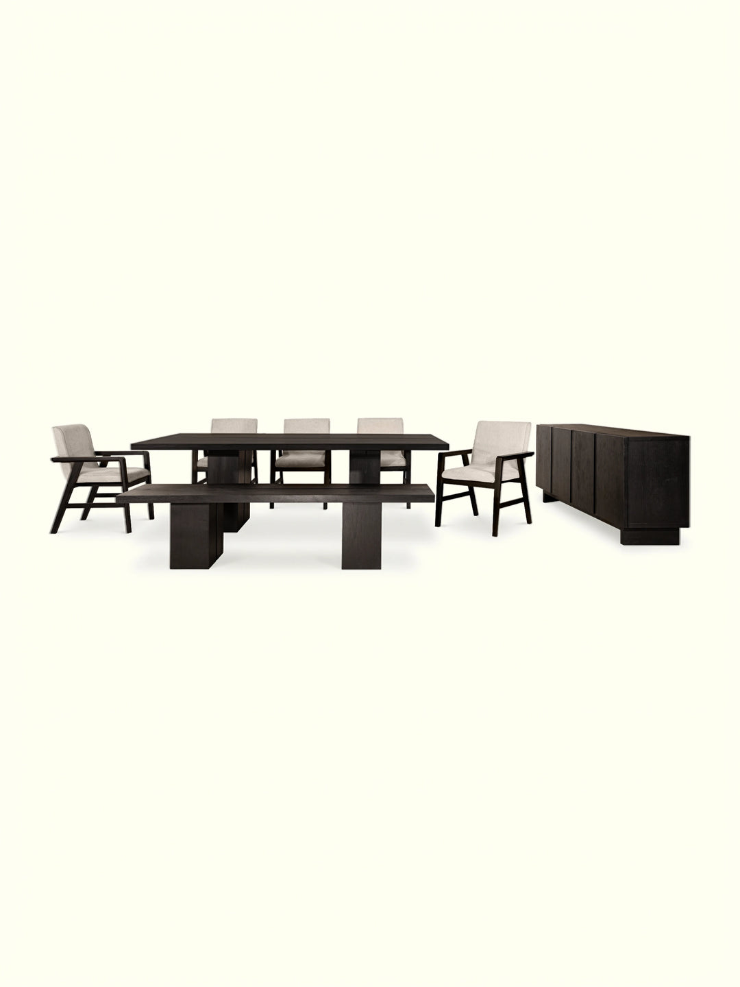 Set Comedor y Banca Más 5 Sillas Cabos, 2.4M (Nuevo)