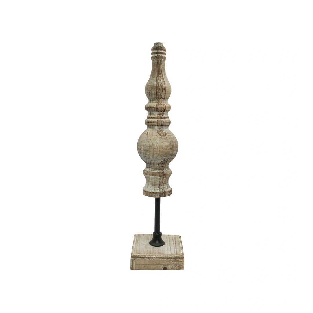 Figura Decorativa Torno de Madera y Metal I