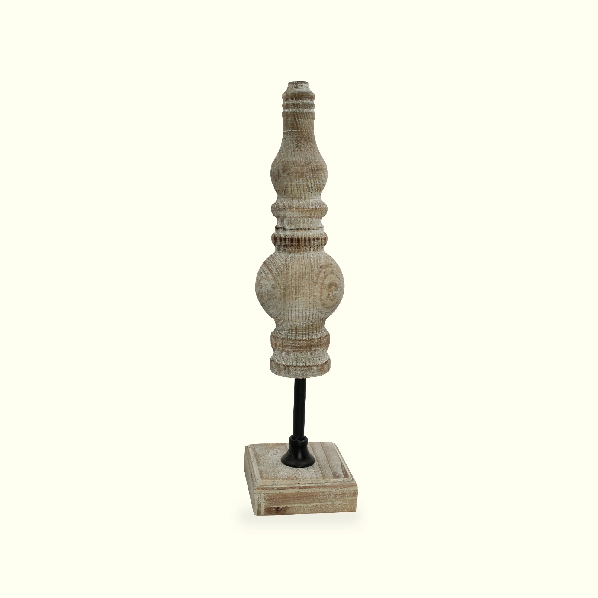 Figura Decorativa Torno de Madera y Metal II