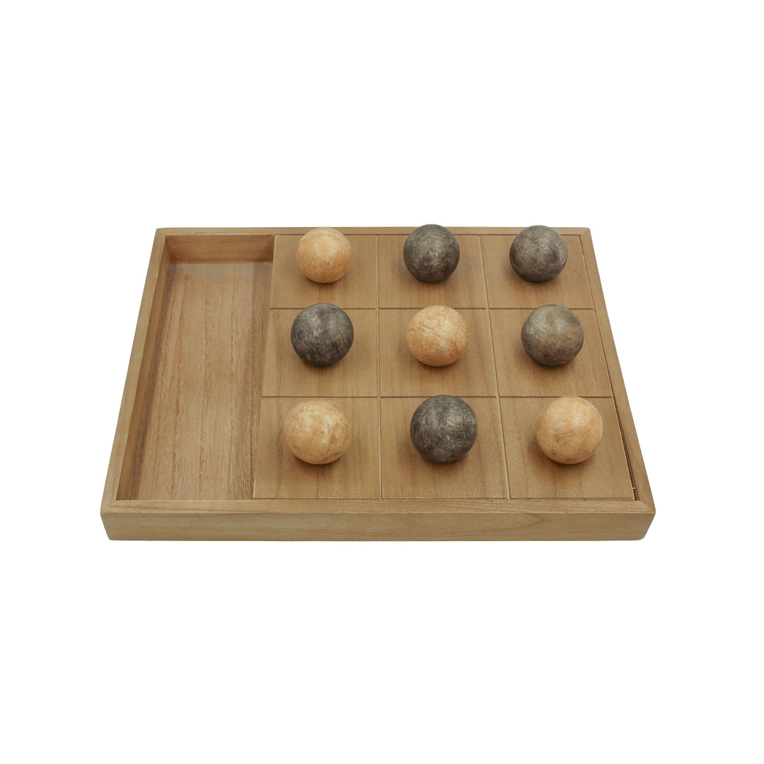 Juego de Gato Decorativo con Esferas en Madera