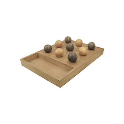 Juego de Gato Decorativo con Esferas en Madera