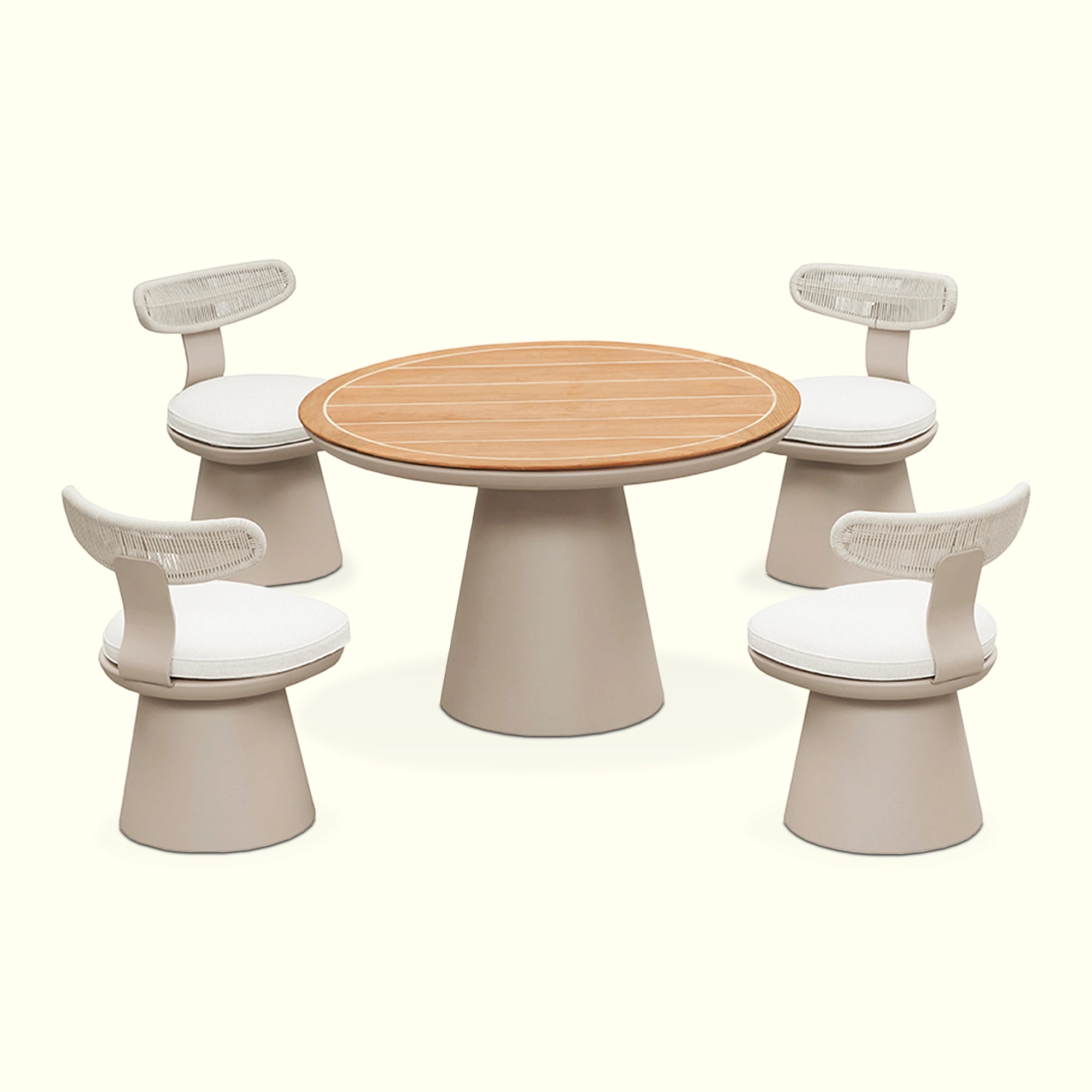 Set Comedor Más 4 Sillas de Exterior Calla