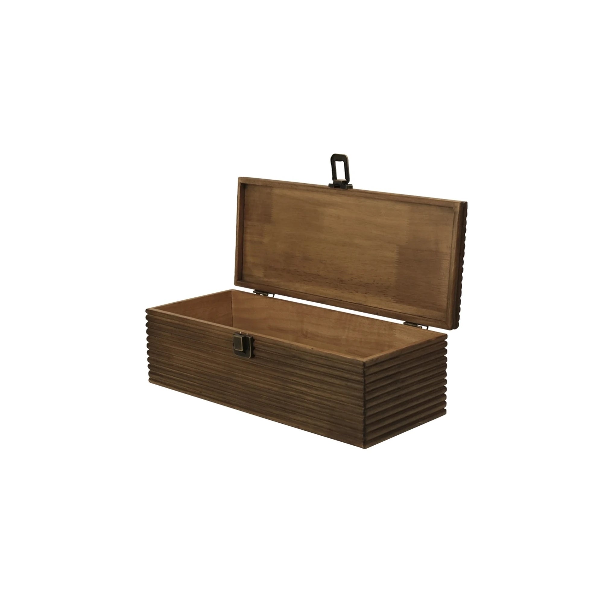 Set De 2 Cajas Rectangulares Decorativas De Madera