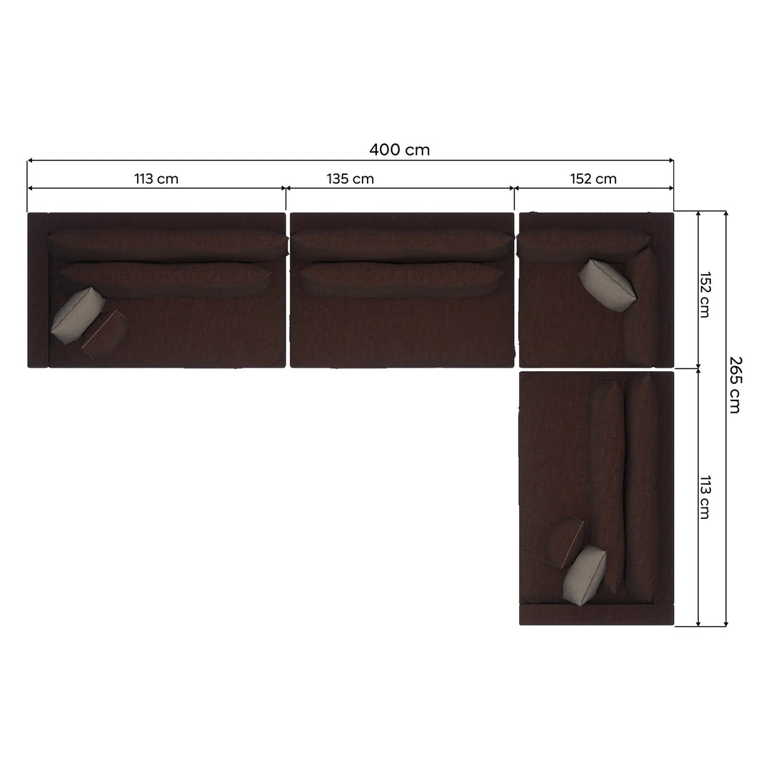 Sala en Escuadra Cairo 4 Módulos