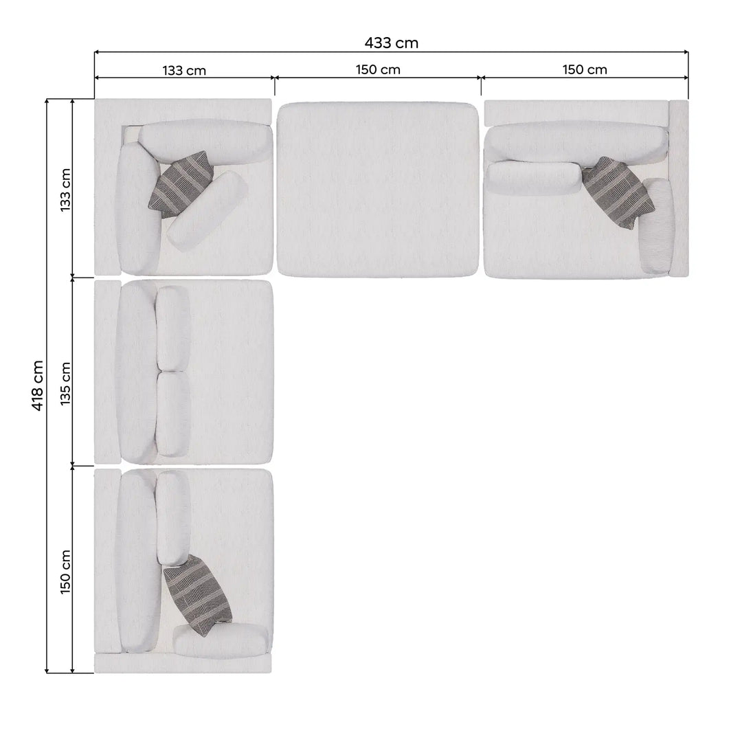 Sala en Escuadra Montecarlo II 5 Módulos