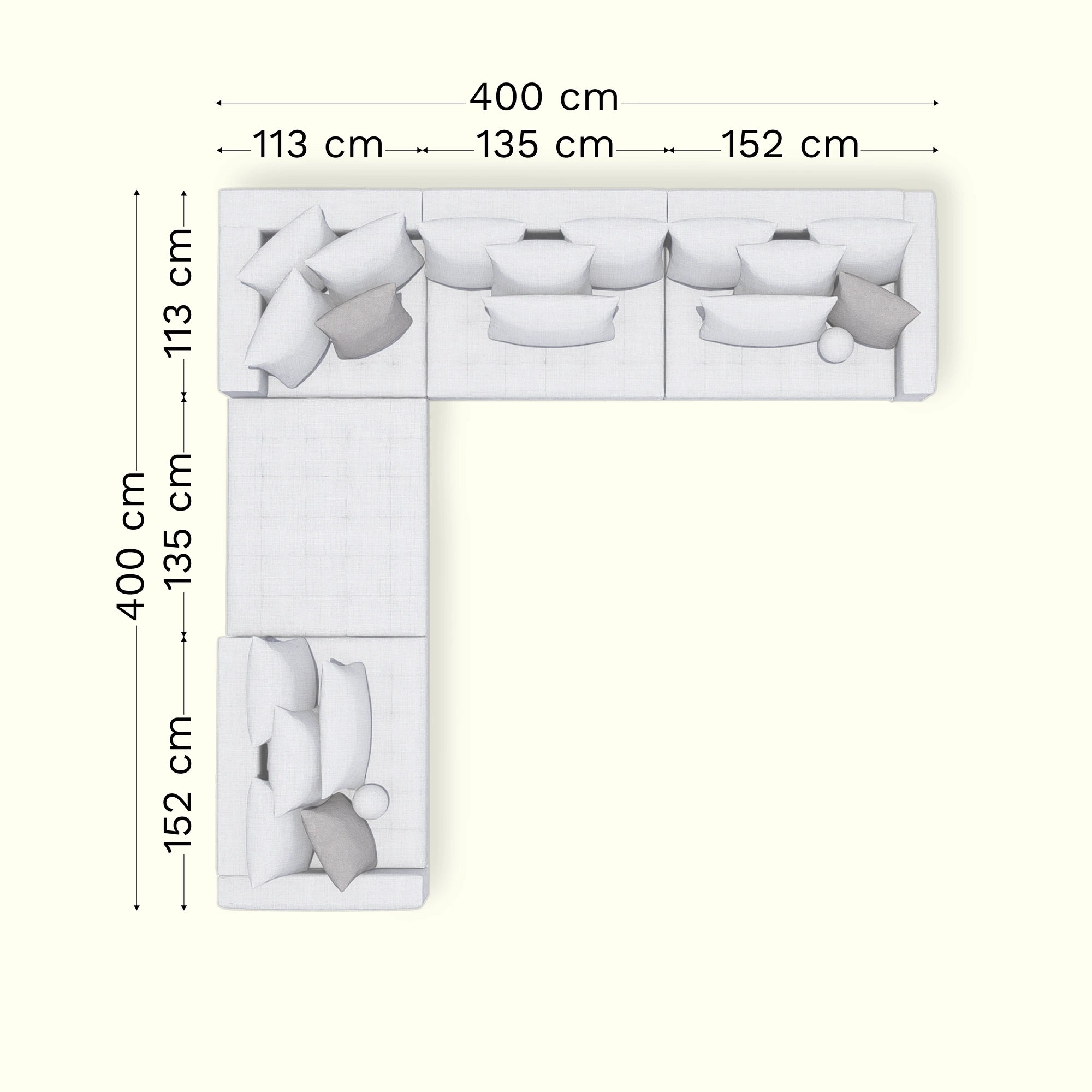 Sala en Escuadra Milán II (5 Módulos)
